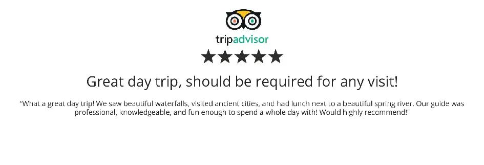 Five-star TripAdvisor review of Torus Tours